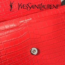 YSL-441971-08  聖邏蘭新款原版皮鱷魚紋斜背包