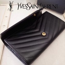 YSL原版皮新款437469-05 魚子醬聖羅蘭新款錢包