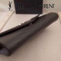 YSL原版皮新款437469-07 魚子醬聖羅蘭新款錢包