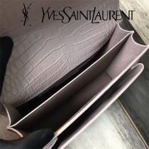YSL-441971-07  聖邏蘭新款原版皮鱷魚紋斜背包