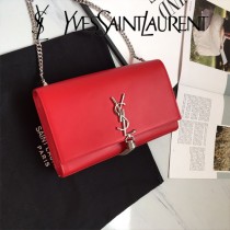 YSL-377830-03  聖邏蘭新款原版皮平紋流蘇斜挎包