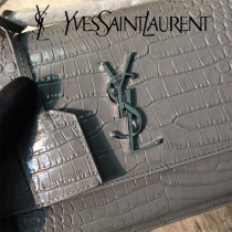 YSL-441971-04  聖邏蘭新款原版皮鱷魚紋斜背包