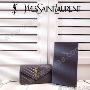 YSL原版皮新款437469-11 山羊紋聖羅蘭新款錢包