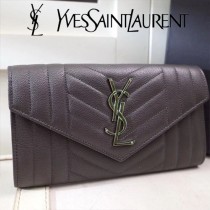 YSL原版皮新款437469-5 山羊紋聖羅蘭新款錢包