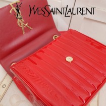 YSL原版皮新款532595-1   BABY VICKY BAG 中號斜背包 原版小羊皮  進口五金