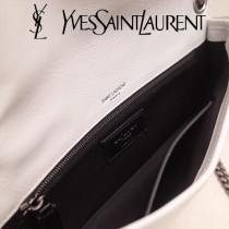 YSL原版皮新款498913s  SLP NIKI 復古褶皺和絎縫幹邑色真皮鏈條包