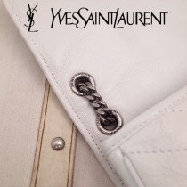 YSL原版皮新款498913s  SLP NIKI 復古褶皺和絎縫幹邑色真皮鏈條包