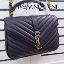 YSL原版皮新款小號392737-1  Saint Laurent  新款山羊紋肩背包