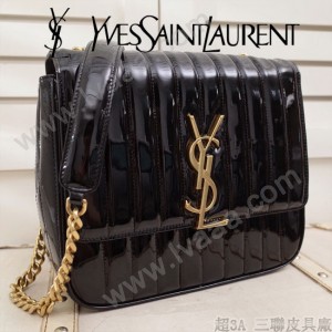 YSL原版皮新款532595   BABY VICKY BAG 中號斜背包 原版小羊皮  進口五金