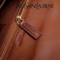 YSL原版皮新款498913-2  SLP NIKI 復古褶皺和絎縫幹邑色真皮鏈條包