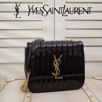 YSL原版皮新款532595   BABY VICKY BAG 中號斜背包 原版小羊皮  進口五金