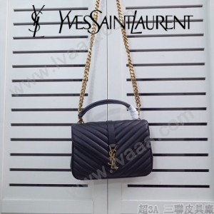 YSL原版皮新款小號392737-1  Saint Laurent  新款山羊紋肩背包