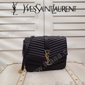 YSL原版皮新款532652-1   SULPICE 新款中號繡線鏈條包