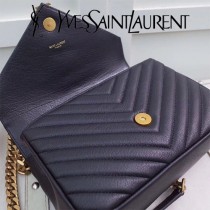 YSL原版皮新款小號392737-1  Saint Laurent  新款山羊紋肩背包