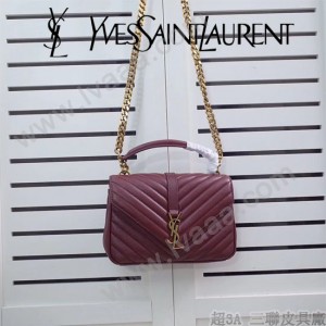 YSL原版皮新款小號392737-3  Saint Laurent  新款山羊紋肩背包