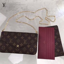 LV-M61276-03 新款原版皮3件套女士手包斜背包