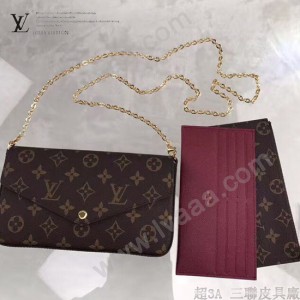 LV-M61276-03 新款原版皮3件套女士手包斜背包