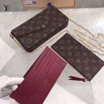 LV-M61276-03 新款原版皮3件套女士手包斜背包
