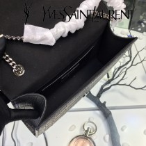 YSL新款原版皮  377829-03 流蘇  鱷魚進口亞光皮紋