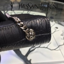 YSL新款原版皮  377829-03 流蘇  鱷魚進口亞光皮紋