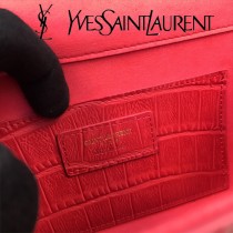 YSL新款原版皮  377829-02 流蘇  鱷魚進口亞光皮紋