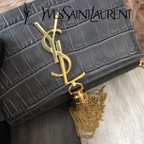 YSL新款原版皮  354120-2 流蘇 鱷魚進口亞光皮紋