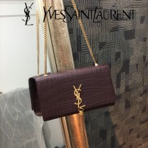 YSL新款原版皮  377829 流蘇  鱷魚進口亞光皮紋
