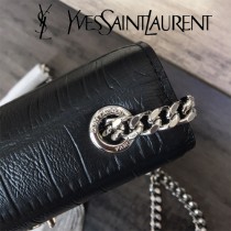 YSL新款原版皮  354120-1 流蘇 鱷魚進口亞光皮紋