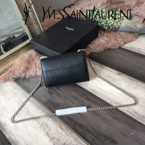 YSL新款原版皮  354120-1 流蘇 鱷魚進口亞光皮紋