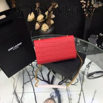 YSL新款原版皮  377829-02 流蘇  鱷魚進口亞光皮紋