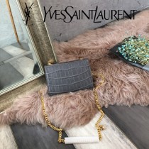 YSL新款原版皮  354120-2 流蘇 鱷魚進口亞光皮紋