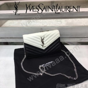 YSL新款原版皮377828黑白專櫃最新配色 采用頂級牛皮魚子醬-03