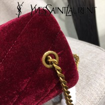 YSL新款原版皮  392277-2 最新款天鵝絨斜背包