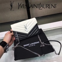 YSL新款原版皮 黑白專櫃最新配色 采用頂級牛皮魚子醬