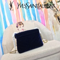 YSL新款原版皮  392277-3 最新款天鵝絨斜背包