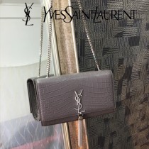 YSL新款原版皮377829-2流蘇 鱷魚進口皮紋