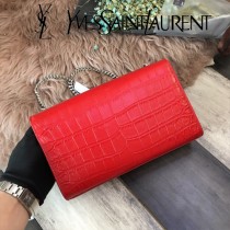 YSL新款原版皮377829-3流蘇 鱷魚進口皮紋