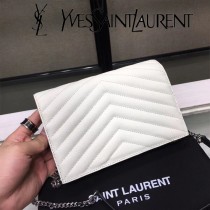 YSL新款原版皮 黑白專櫃最新配色 采用頂級牛皮魚子醬