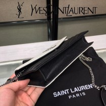 YSL新款原版皮 黑白專櫃最新配色 采用頂級牛皮魚子醬