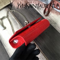 YSL新款原版皮354120流蘇鱷魚進口皮紋-03
