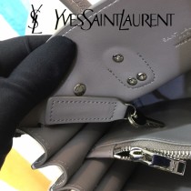 YSL新款原版皮398710-2 配白線 新款風琴包