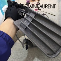 YSL新款原版皮398710-2 配白線 新款風琴包