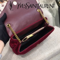 YSL新款原版皮  392277-2 最新款天鵝絨斜背包