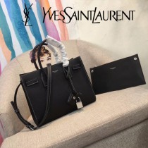 YSL新款原版皮398710-1 配白線 新款風琴包