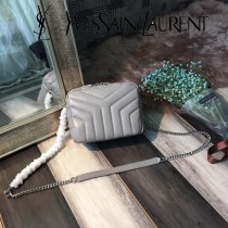 YSL新款原版皮492737-01 經典柔和造型頂部拉鏈保齡球包