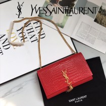 YSL新款原版皮354119小鱷 流蘇仿斜背包