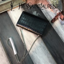 YSL新款原版皮377829-1流蘇 鱷魚進口皮紋