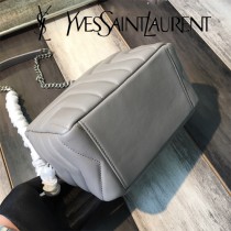 YSL新款原版皮492737-01 經典柔和造型頂部拉鏈保齡球包