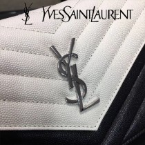 YSL新款原版皮 黑白專櫃最新配色 采用頂級牛皮魚子醬