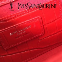 YSL新款原版皮354120流蘇鱷魚進口皮紋-03